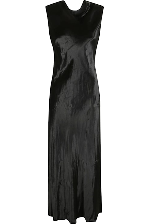 Homeware Alberta Ferretti Sleeveless Midi Dress In Shiny Velvet