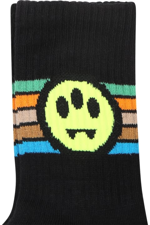 Barrow Accessories & Gifts for Boys Barrow Black Socks For Kids With Smiley