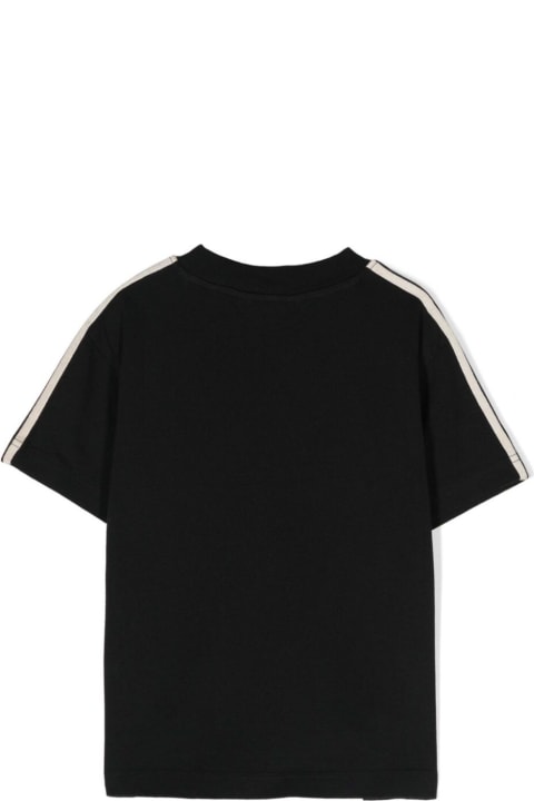 Palm Angels T-Shirts & Polo Shirts for Girls Palm Angels Logo Track Regular T-shirt Black White