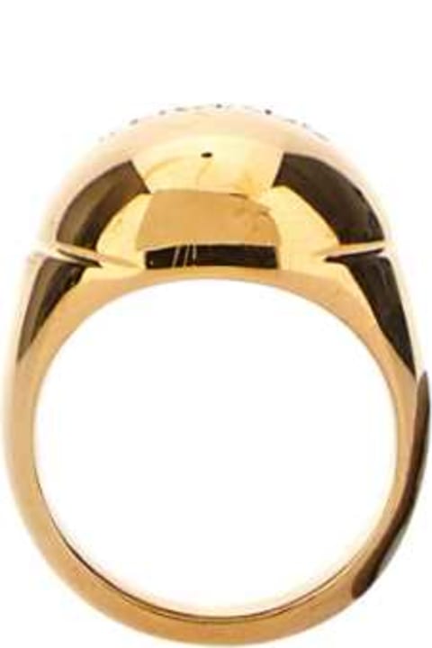 Versace Rings for Women Versace Golden Metal Ring