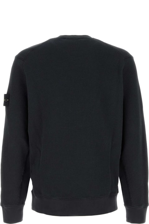 メンズ Stone Islandのフリース＆ラウンジウェア Stone Island Midnight Blue Cotton Sweatshirt