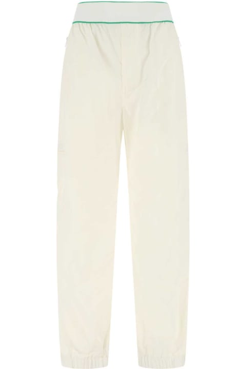 Fleeces & Tracksuits for Women Bottega Veneta White Nylon Pant