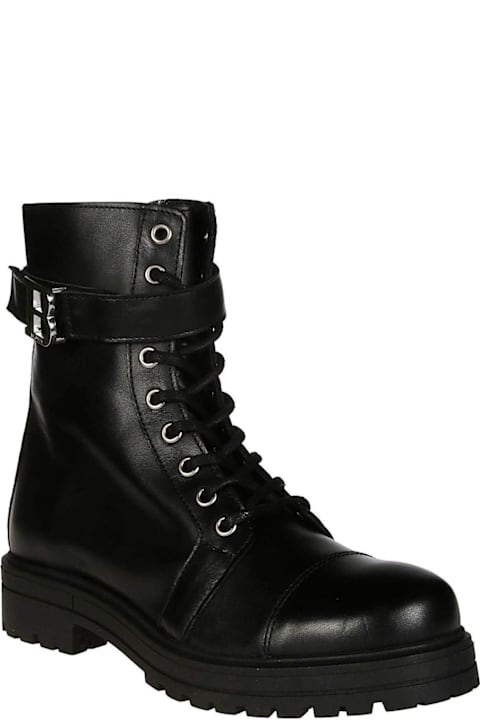 Balmain Shoes for Girls Balmain Logo-plaque Round Toe Boots