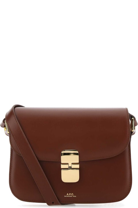A.P.C. for Women A.P.C. Brown Leather Small Grace Crossbody Bag