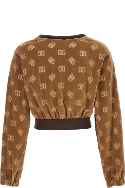 Fleeces & Tracksuits for Women Dolce & Gabbana Short Chenille Sweatshirt