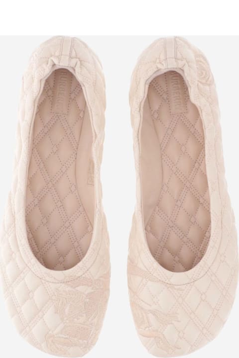 Flat Shoes for Women Burberry Quilted Leather Sadler Ballet Flats