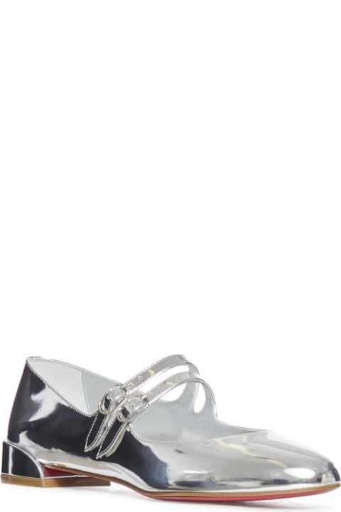 Flat Shoes for Women Christian Louboutin Sweet Jane Flat Specchio/lining Silver/lin Silver