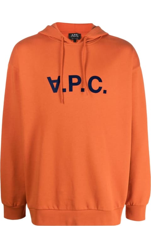A.P.C. Fleeces & Tracksuits for Men A.P.C. Logo Printed Drawstring Hoodie