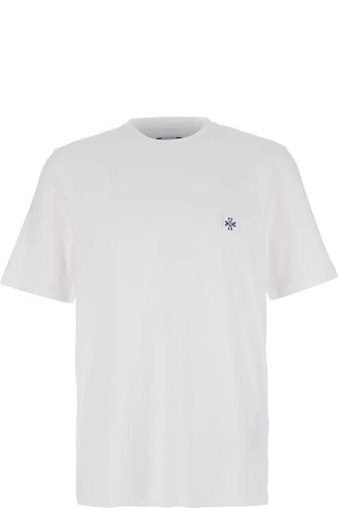 メンズ Jacob Cohenのトップス Jacob Cohen White T-shirt With Logo Embroidery In Cotton Man