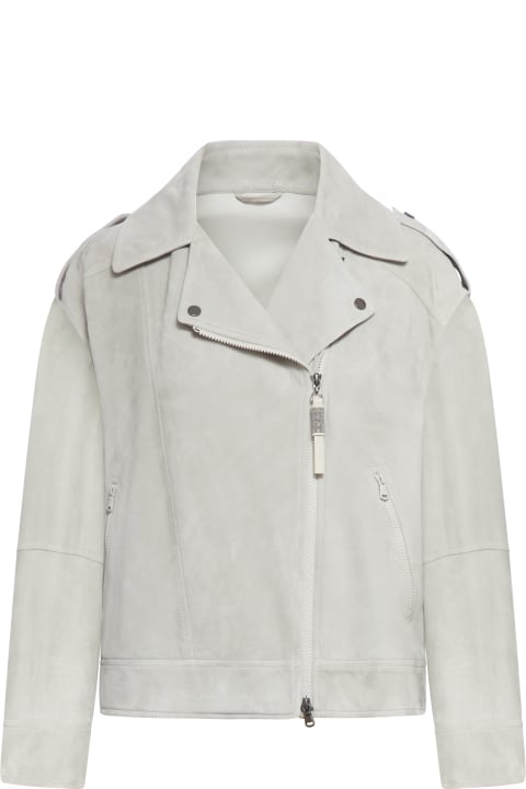 معاطف وجواكت لـ السيدات Brunello Cucinelli Leather Jacket