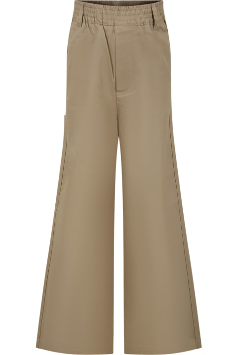 Bottoms for Boys MM6 Maison Margiela Beige Trousers For Girl With Logo