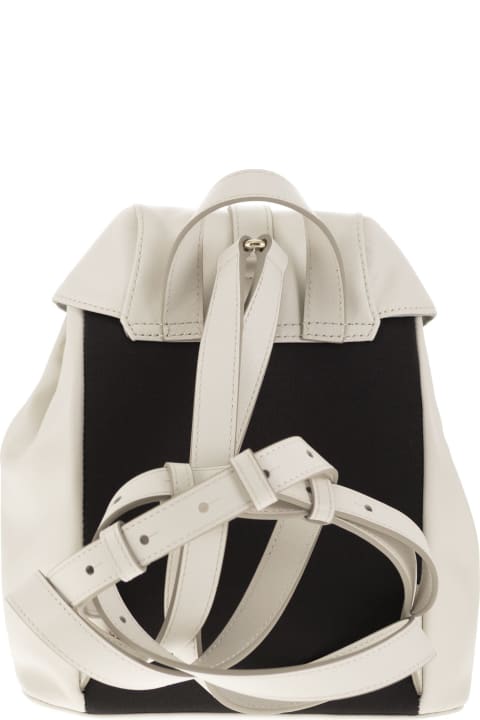 Fashion for Women Furla 'flow' Light Grey Leather Backpack