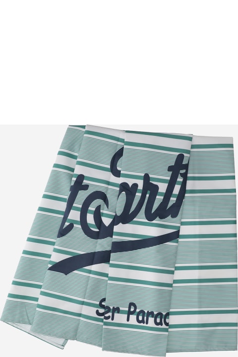 MC2 Saint Barth Swimwear for Women MC2 Saint Barth Aidan Microfiber Beach Towel With Striped Pattern