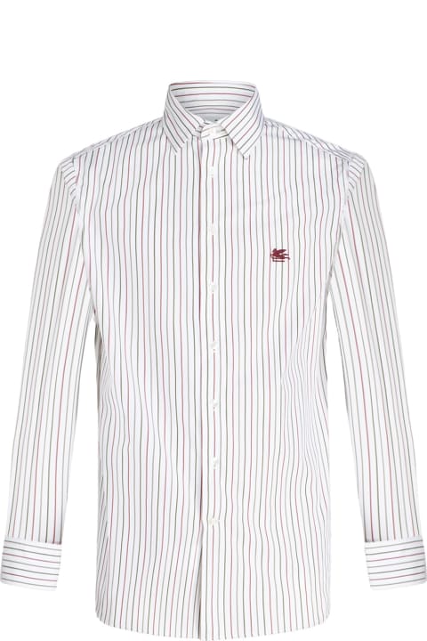 Etro for Men Etro Multicolor Striped Cotton Shirt With Logo