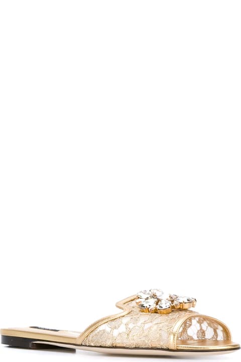 Dolce & Gabbana Rainbow Lace Slippers