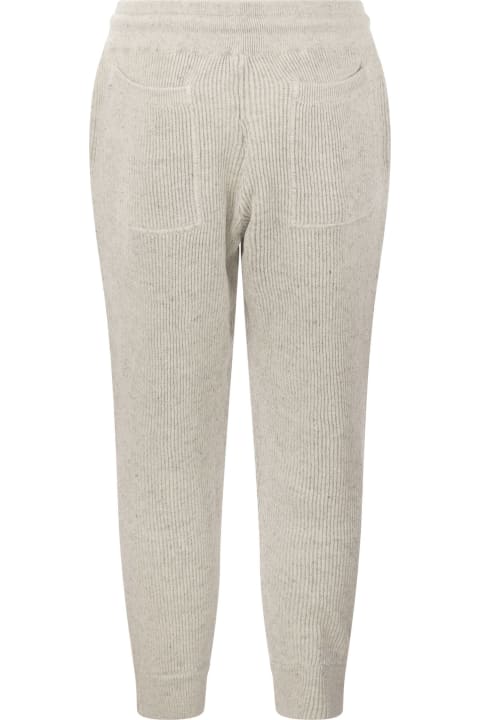 Brunello Cucinelli Clothing for Men Brunello Cucinelli Cotton And Linen Knit Trousers