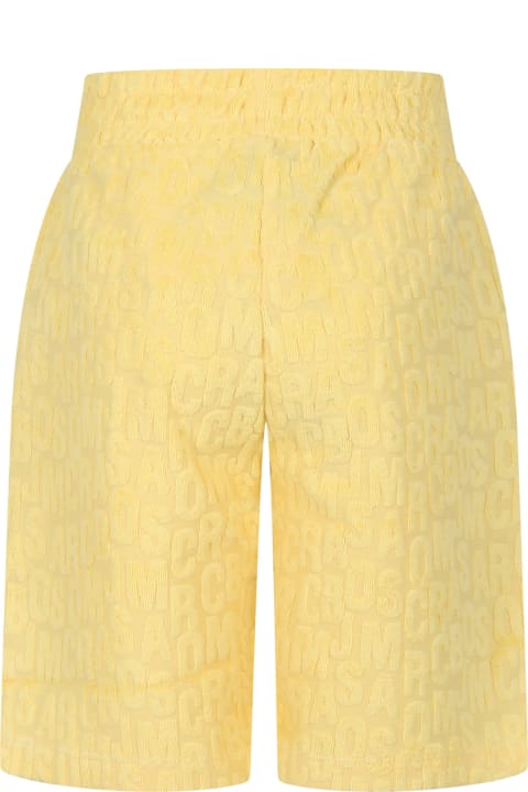 Bottoms for Boys Marc Jacobs Yellow Shorts For Kids With Logo