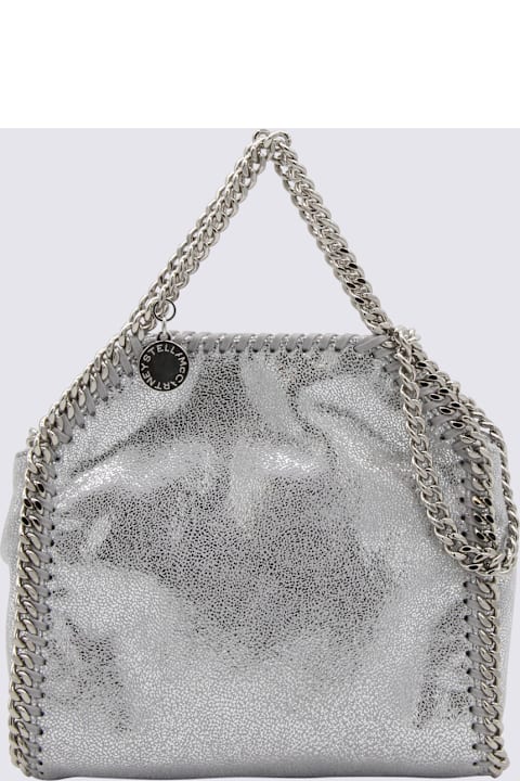 Homeware Stella McCartney Silver Metal Faux Leather Falabella Micro Tote