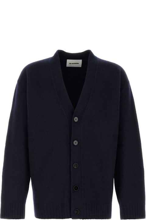 Homeware Jil Sander Dark Blue Wool Cardigan