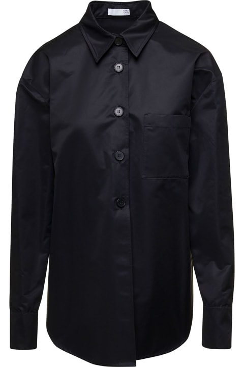 ウィメンズ Douuodのトップス Douuod Black Long-sleeve Shirt With Tonal Buttons In Cotton Blend Woman