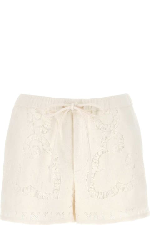 Fashion for Women Valentino Garavani Ivory Lace Shorts