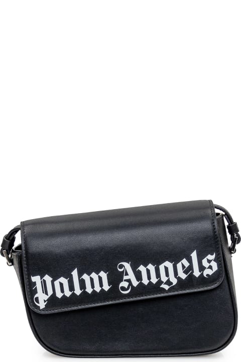 Palm Angels Shoulder Bags for Women Palm Angels Crash Black Leather Bag