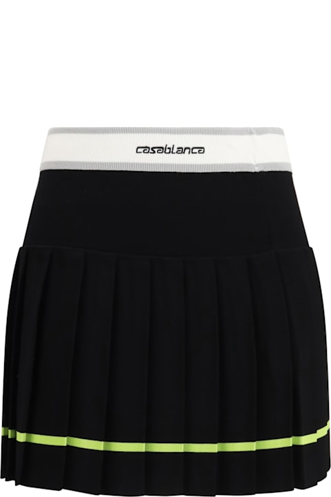 Casablanca for Kids Casablanca Striped Pleated Skirt