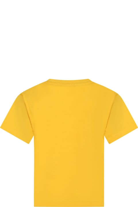 Kenzo Kids Kenzo Kids Yellow T-shirt For Girl With Flower