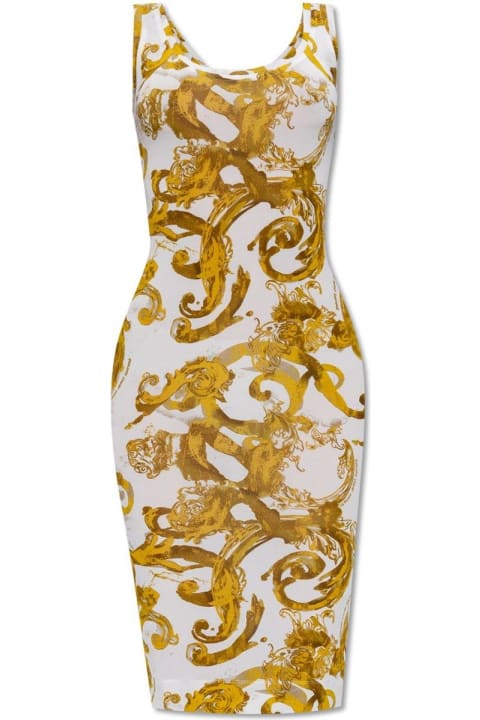 Versace Jeans Couture for Women Versace Jeans Couture Barocco Print Sleeveless Midi Dress