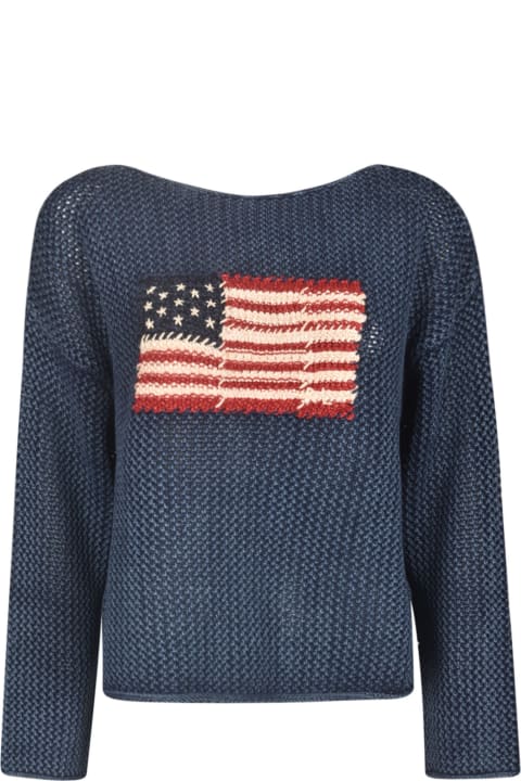 Polo Ralph Lauren Fleeces & Tracksuits for Women Polo Ralph Lauren American Flag Crocket Sweatshirt