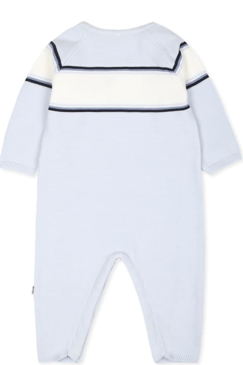 Sale for Kids Hugo Boss Light Blue Babygrow For Baby Boy With Logo