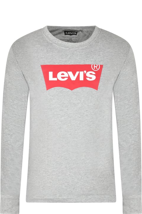 Homeware Levi
s Grey T-shirt For Kids With Logo