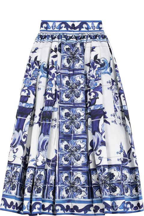 Clothing for Women Dolce & Gabbana Printed Poplin Skirt