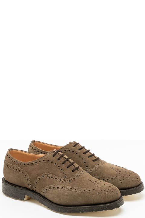 Church's Shoes for Men Church's Fairfield 81 Mud Castoro Suede Oxford Shoe (fitting G)