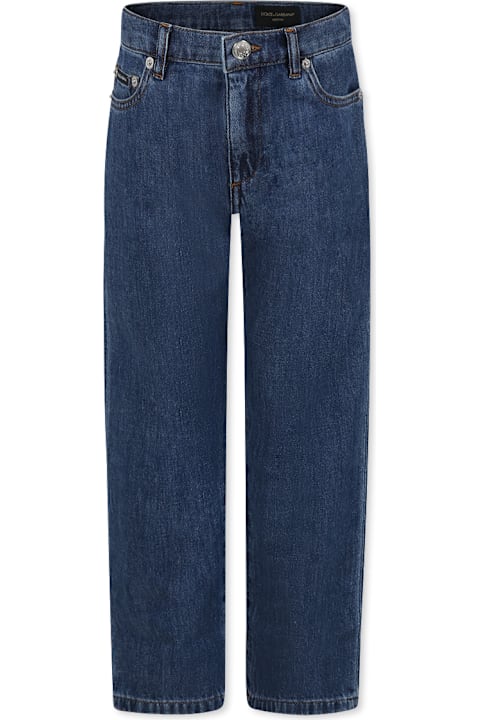Homeware Dolce 
Gabbana Denim Jeans For Kids With Logo