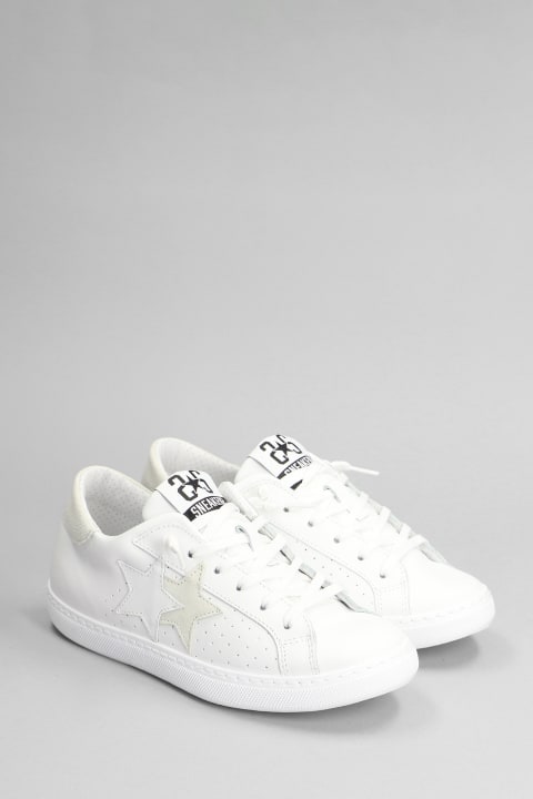 ウィメンズ 2Starのスニーカー 2Star One Star Sneakers In White Suede And Leather