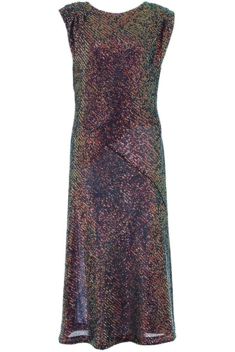 Sequin Embellished Sleeveless Dress
