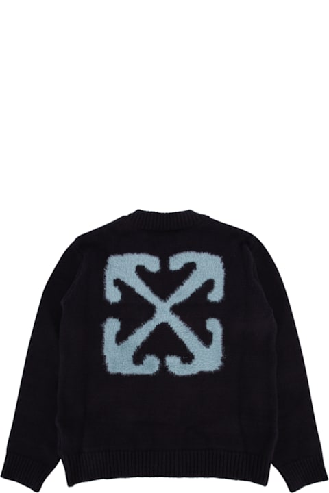 Off-White Sweaters & Sweatshirts for Boys Off-White Arrow Chunky Knit Cardigan Black Light