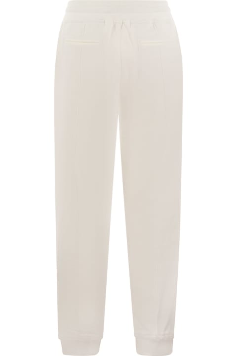 Fashion for Men Brunello Cucinelli Cotton Fleece Trousers With Crête And Elasticated Hem