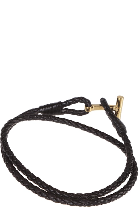 أساور لـ القسم الرجالي Tom Ford T Wrap Woven Bracelet