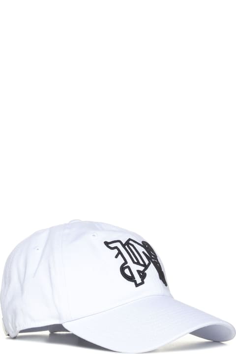 Hats for Men Palm Angels White Cotton Cap