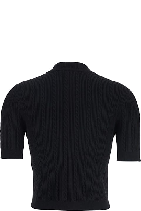 Balmain ملابس علوية لـ السيدات Balmain Ss Buttoned Torsade Knit Cardigan