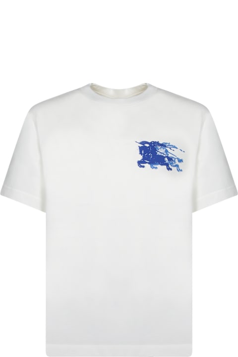 Burberry Topwear for Men Burberry Blue Knight Logo T-shirt