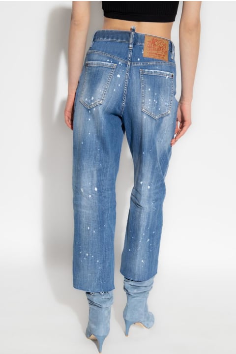 Dsquared2 Jeans for Women Dsquared2 Wide-leg Distressed Jeans