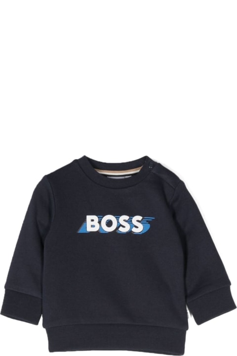 Topwear for Baby Boys Hugo Boss Logo Crewneck Sweatshirt