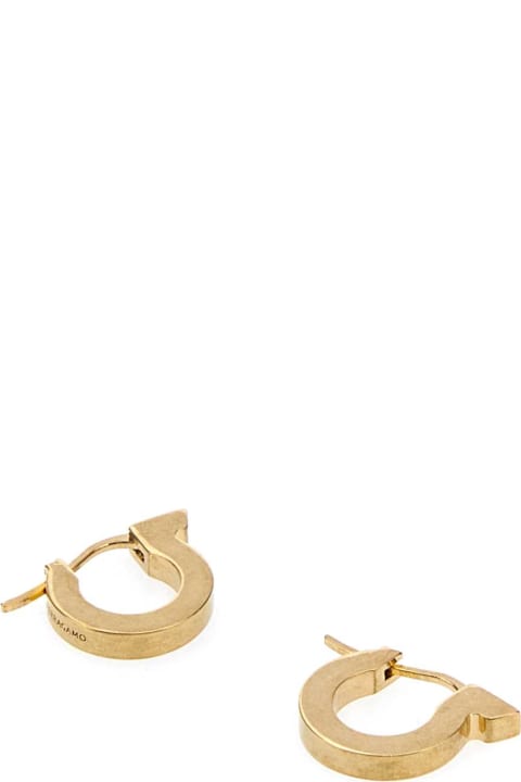 Jewelry for Women Ferragamo Gold Metal Gancini Earrings