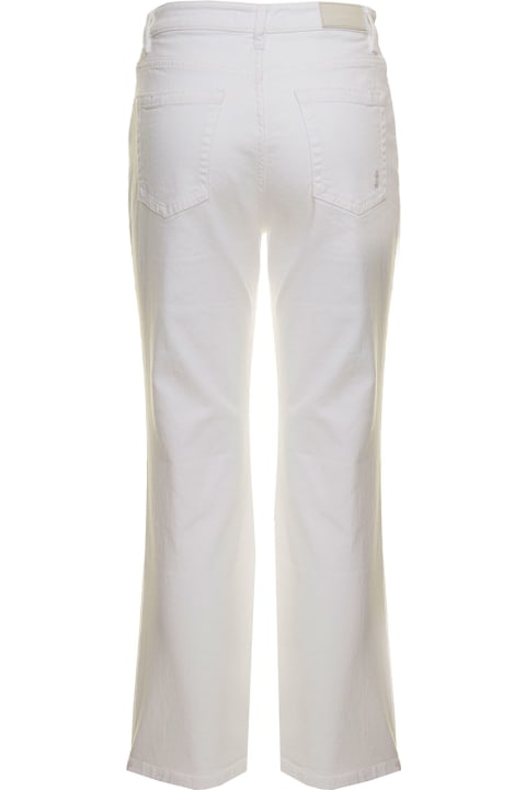 White Pam Mini Flare Jeans In Denim Icon Denim Woman
