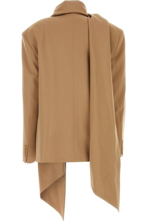 The Attico Coats & Jackets for Women The Attico Scarf Detailed Long-sleeved Blazer