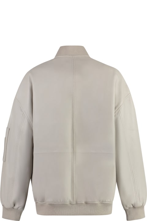 Pinko Coats & Jackets for Women Pinko Leather Monterosi Bomber
