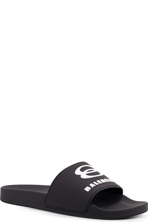 Balenciaga Shoes for Men Balenciaga Rubber Pool Slide Sandals